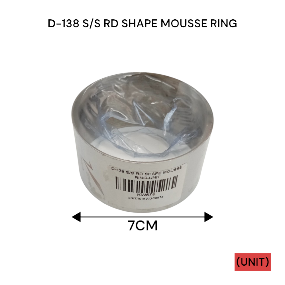 D-138 S/S RD SHAPE MOUSSE RING PER UNIT