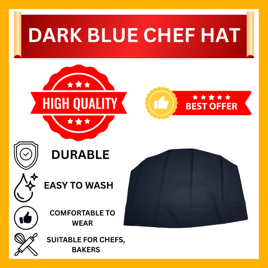 HIGH QUALITY DARK BLUE CHEF HAT (READY STOCK)