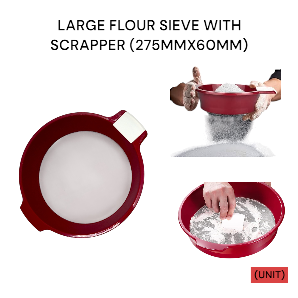 275MM X 60MM LARGE FLOUR SIEVE WITH SCRAPPER (LFS)