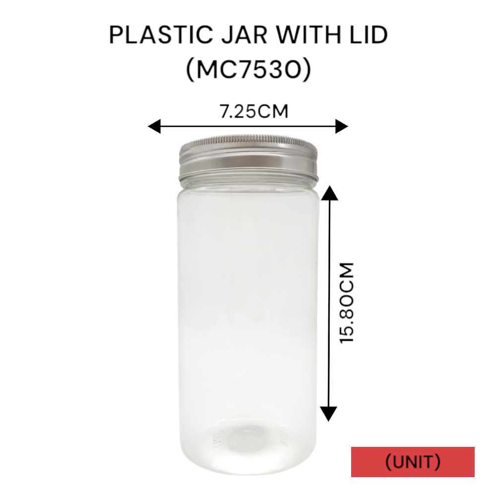 PLASTIC JAR WITH LID (MC 7530) PER UNIT