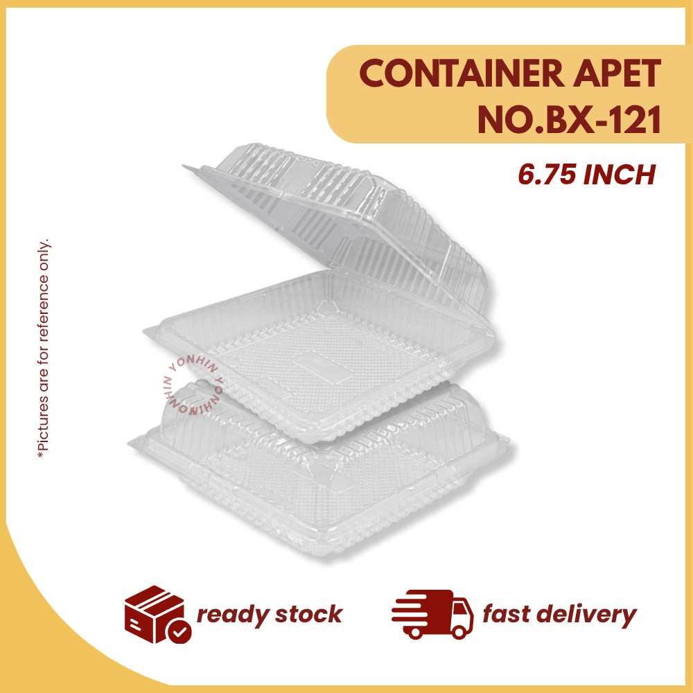 CONTAINER APET NO.BX-121 (6.75") 50PCS-PKT