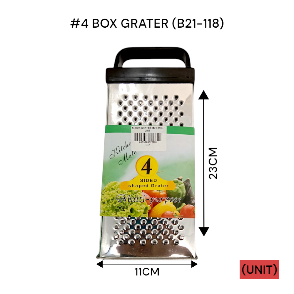 #4 BOX GRATER (B21-118) PER UNIT