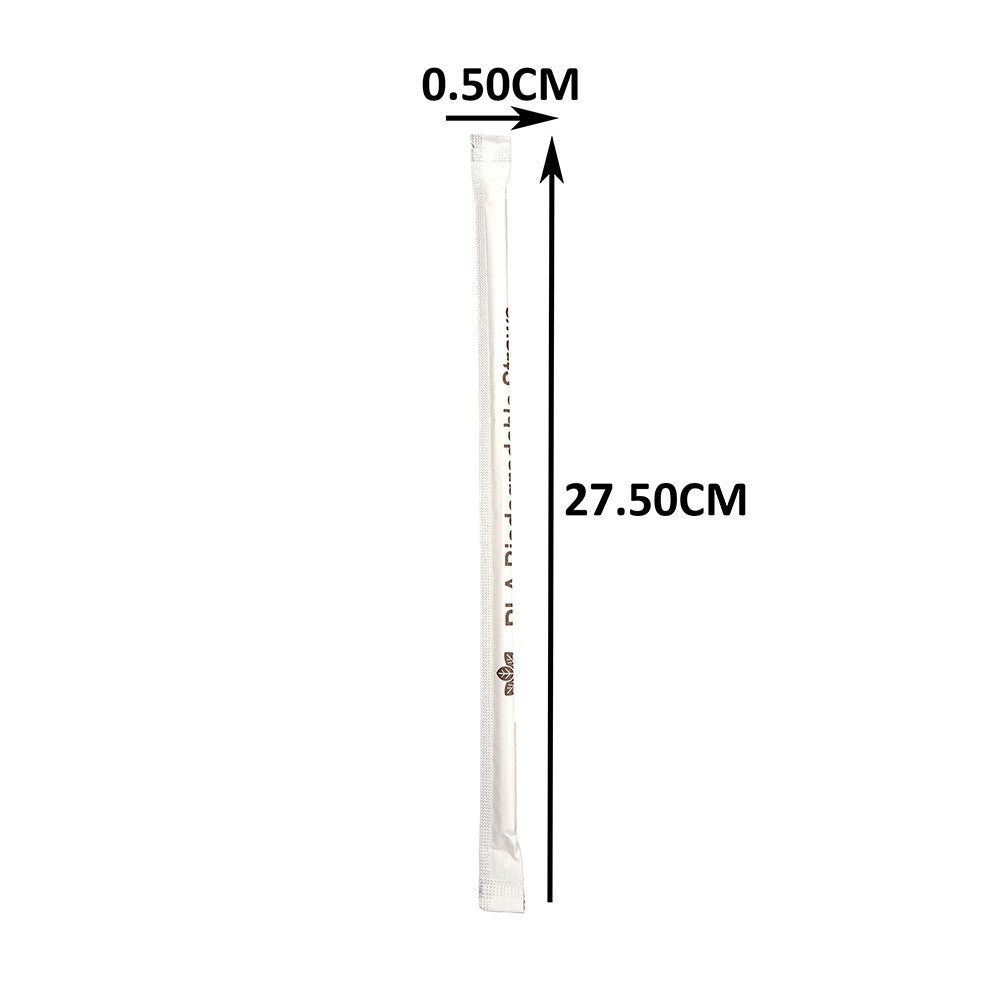 6X230MM BIODEGRADABLE STRAW (INDIVIDUAL PACK) 100'S Per Pack