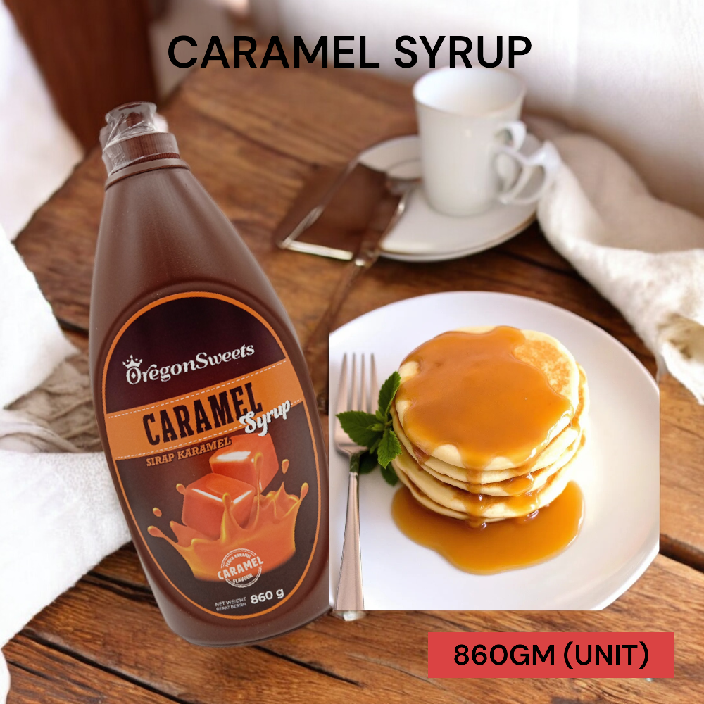 OREGONSWISS CARAMEL SYRUP 860GM PER UNIT