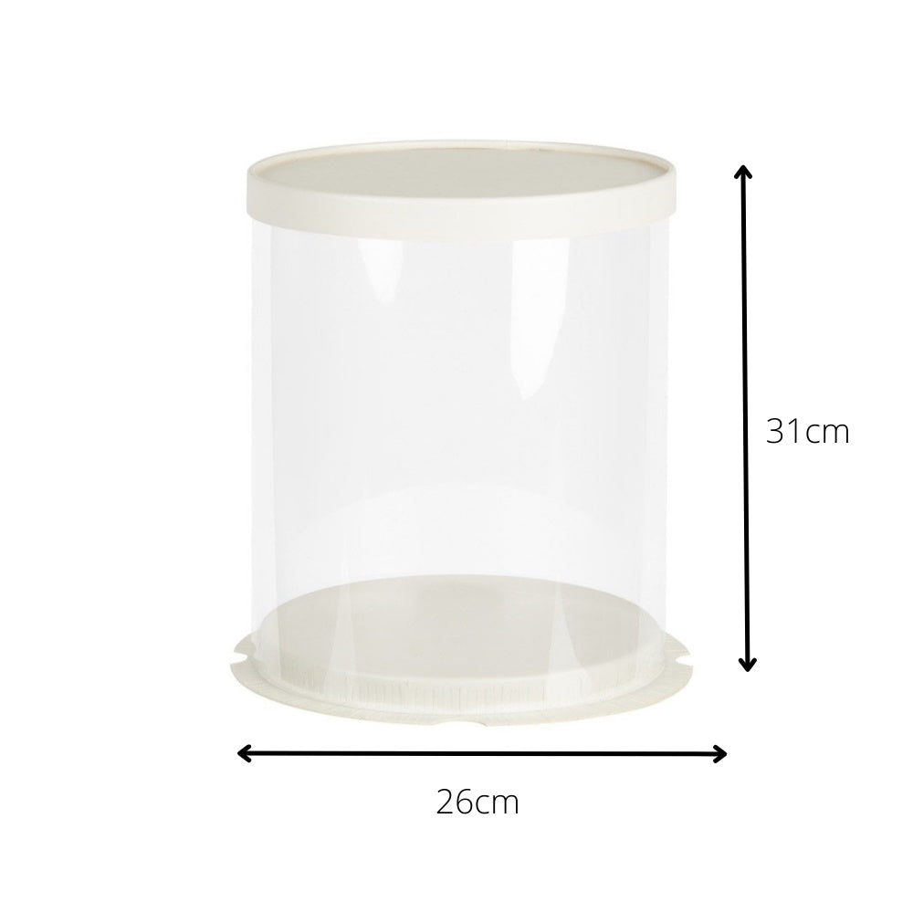 (1PCS) Transparent Round Cake Box- Various Size