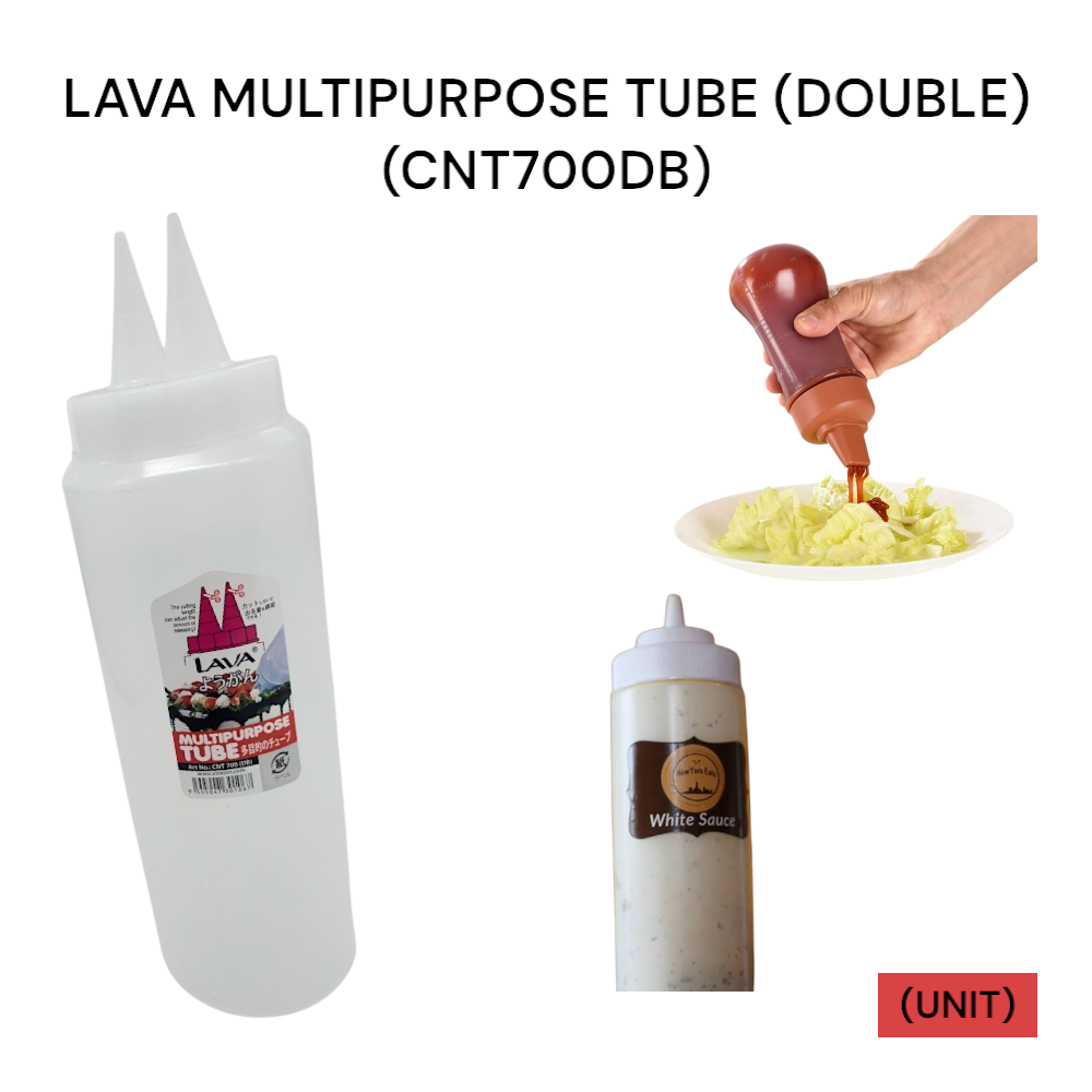 LAVA MULTIPURPPOSE SAUCE BOTTLE WITH DOUBLE TUBE (CNT-700DB)