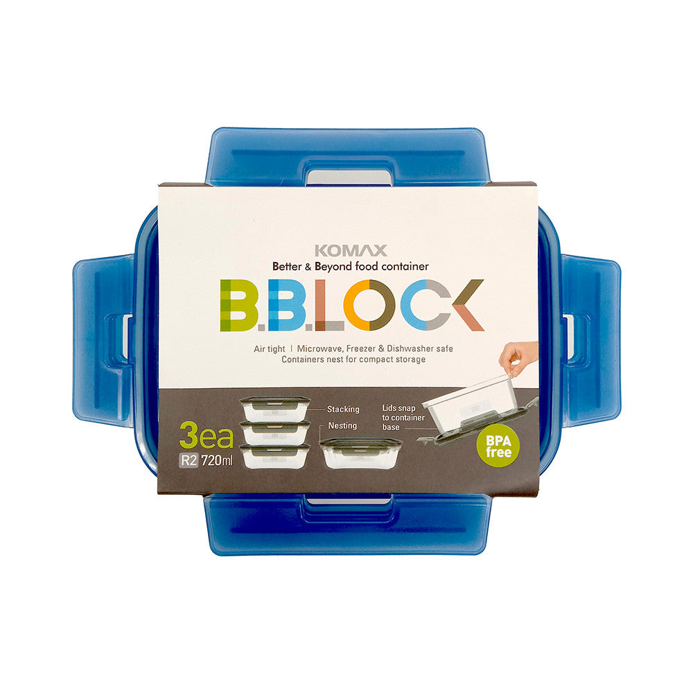 KOMAX CONTAINER SETB (720ML X 3) Per Pack