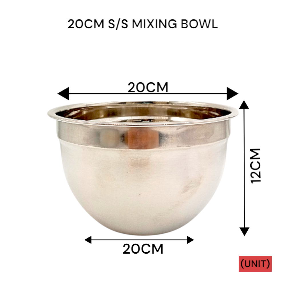 20 CM S/S MIXING BOWL (73-SS20) PER UNIT