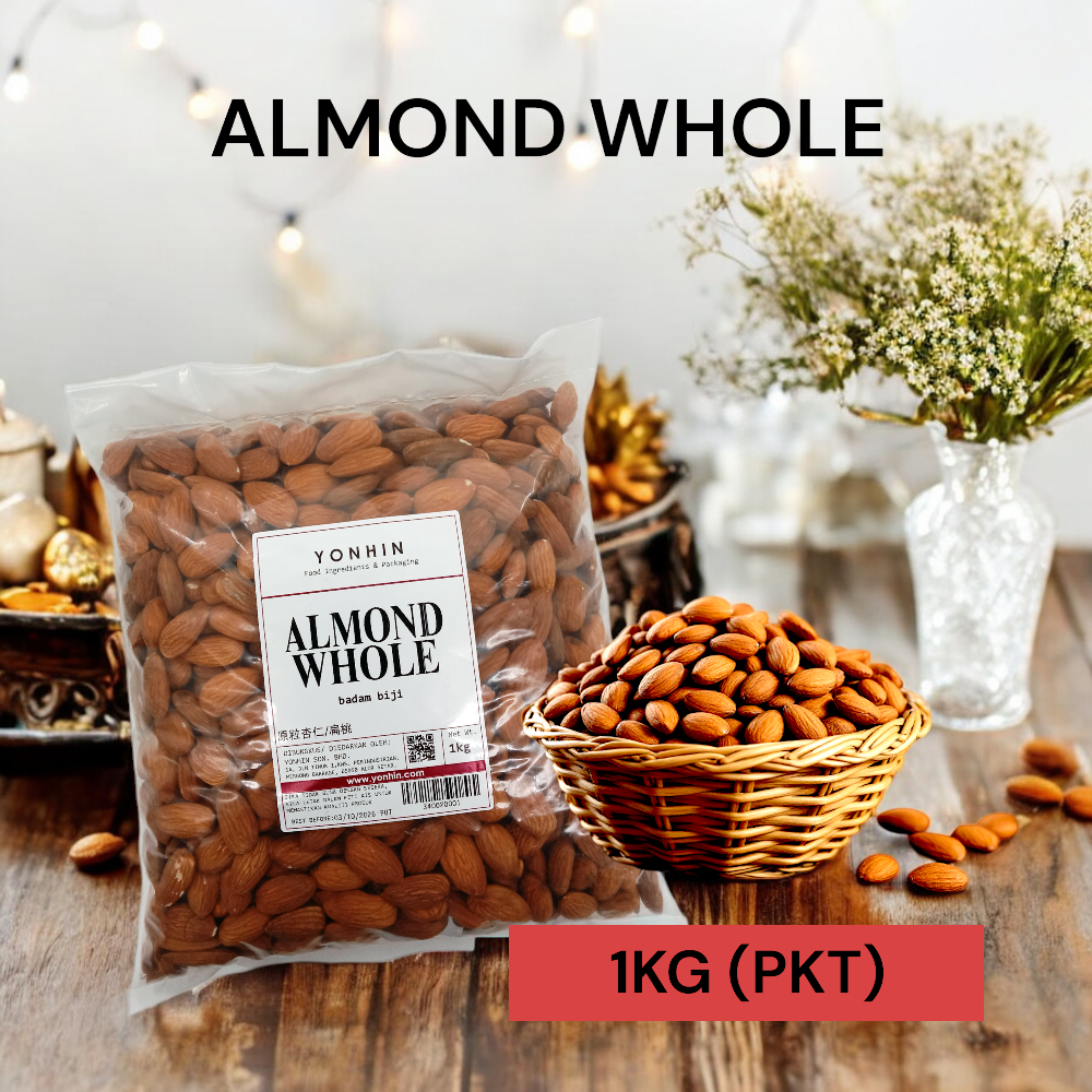 ALMOND WHOLE (BADAM BIJI) 1KG PER PKT