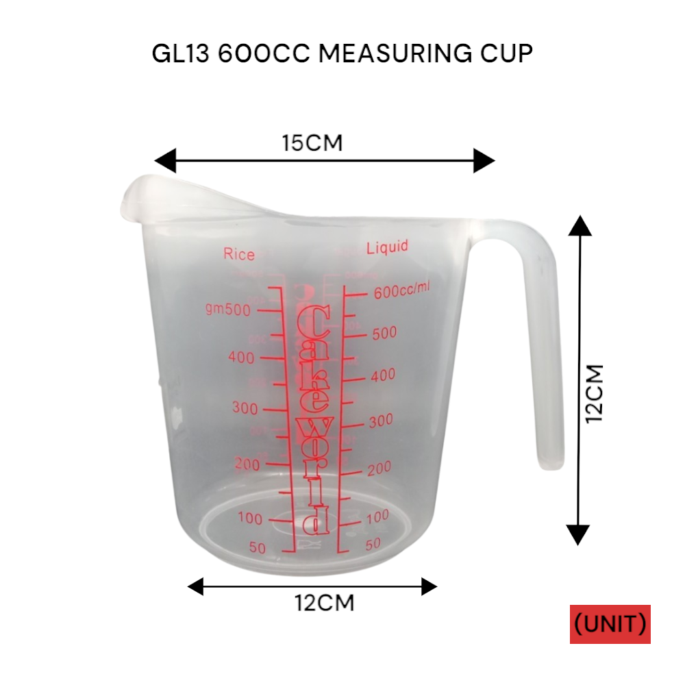 GL13 600CC MEASURING CUP PER UNIT