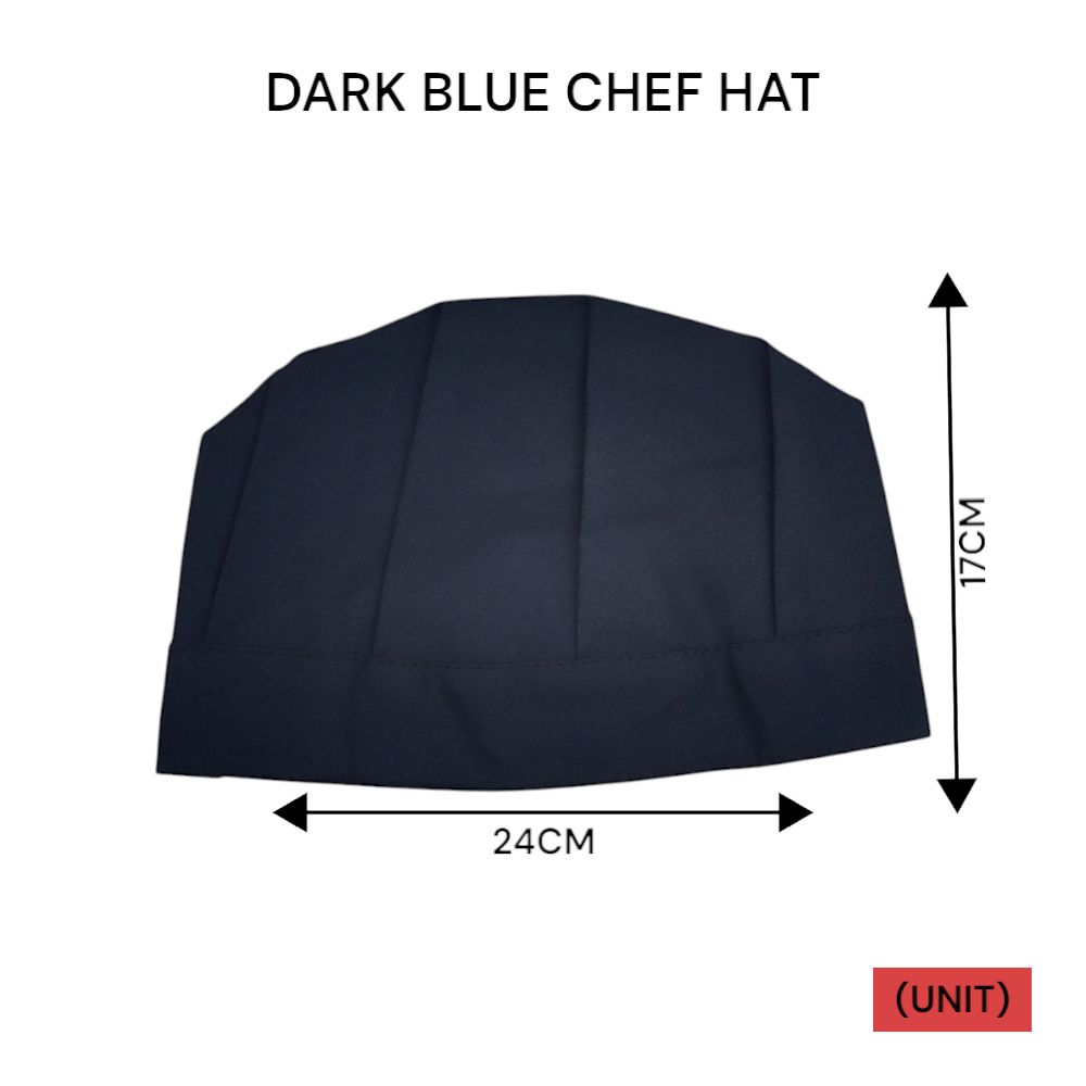 HIGH QUALITY DARK BLUE CHEF HAT (READY STOCK)