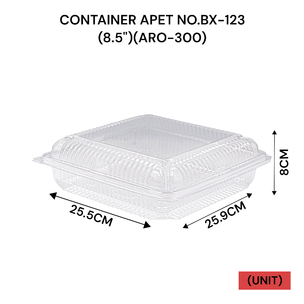 CONTAINER APET NO.BX-123 (8.5") (ARO-300) PER UNIT