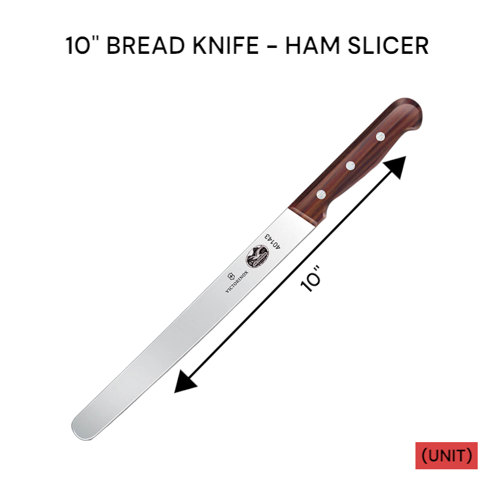10" STAINLESS STEEL BREAD KNIFE (HAM SLICER)