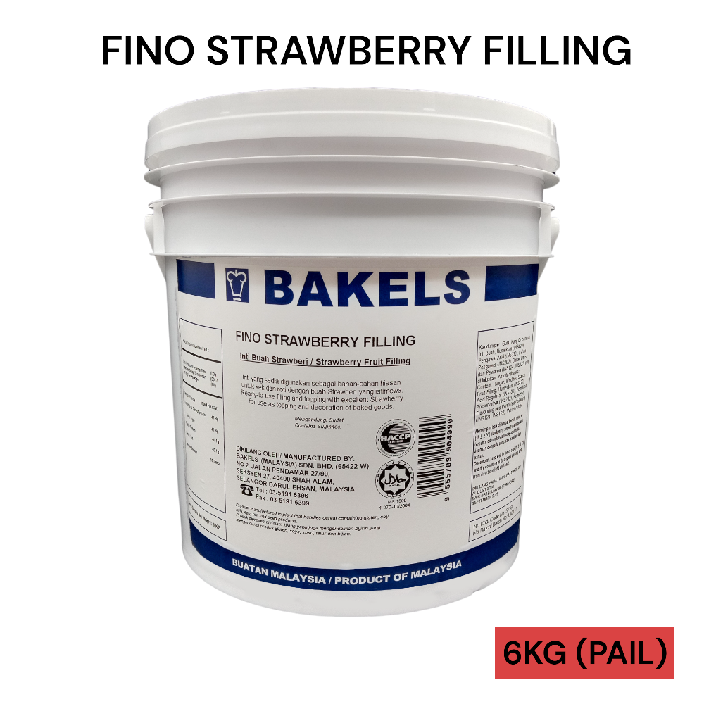 FINO STRAWBERRY FILLING (5%)-6KG PER PAIL