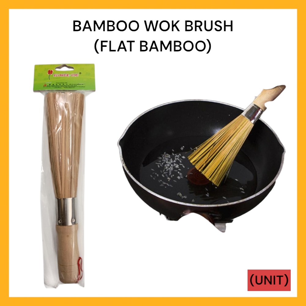 BAMBOO WOK BRUSH (FLAT BAMBOO) T40-01 PER UNIT