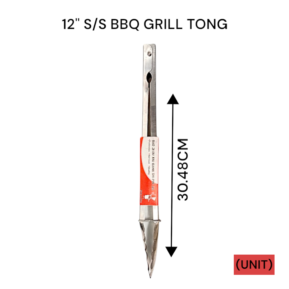 12" S/S BBQ GRILL TONG PER UNIT