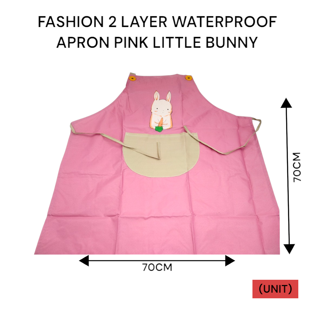 PINK LITTLE BUNNY 2-LAYER WATERPROOF FASHION APRON