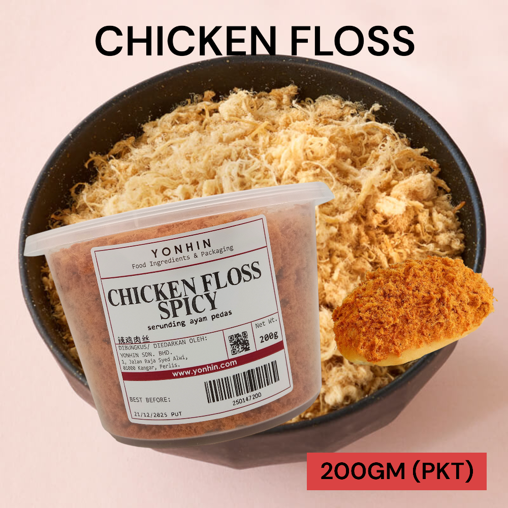 CHICKEN FLOSS SPICY 200GM PER UNIT
