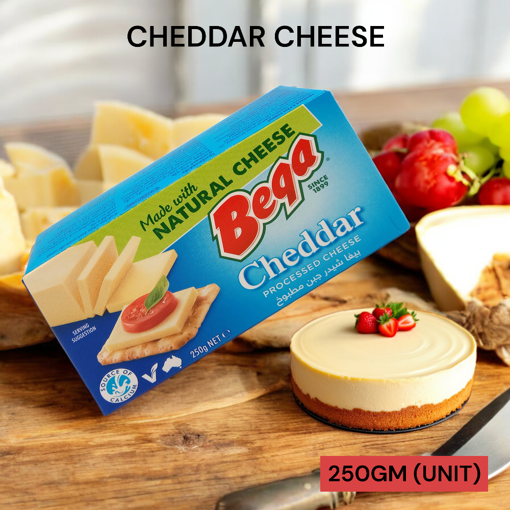 BEGA CHEDDAR CHEESE 250GM PER UNIT
