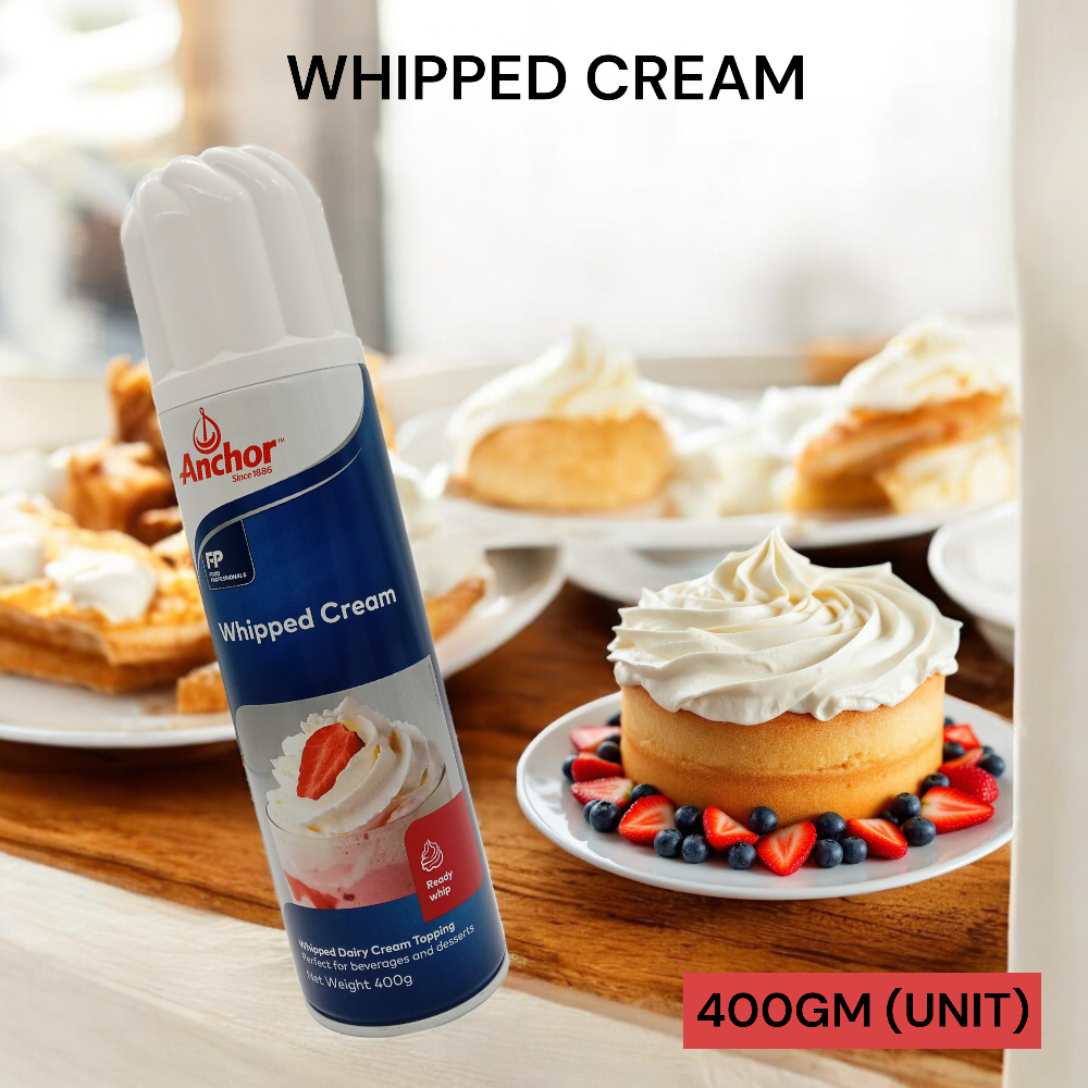 ANCHOR AEROSOL CREAM (WHIPPED CREAM) 400GM PER UNIT