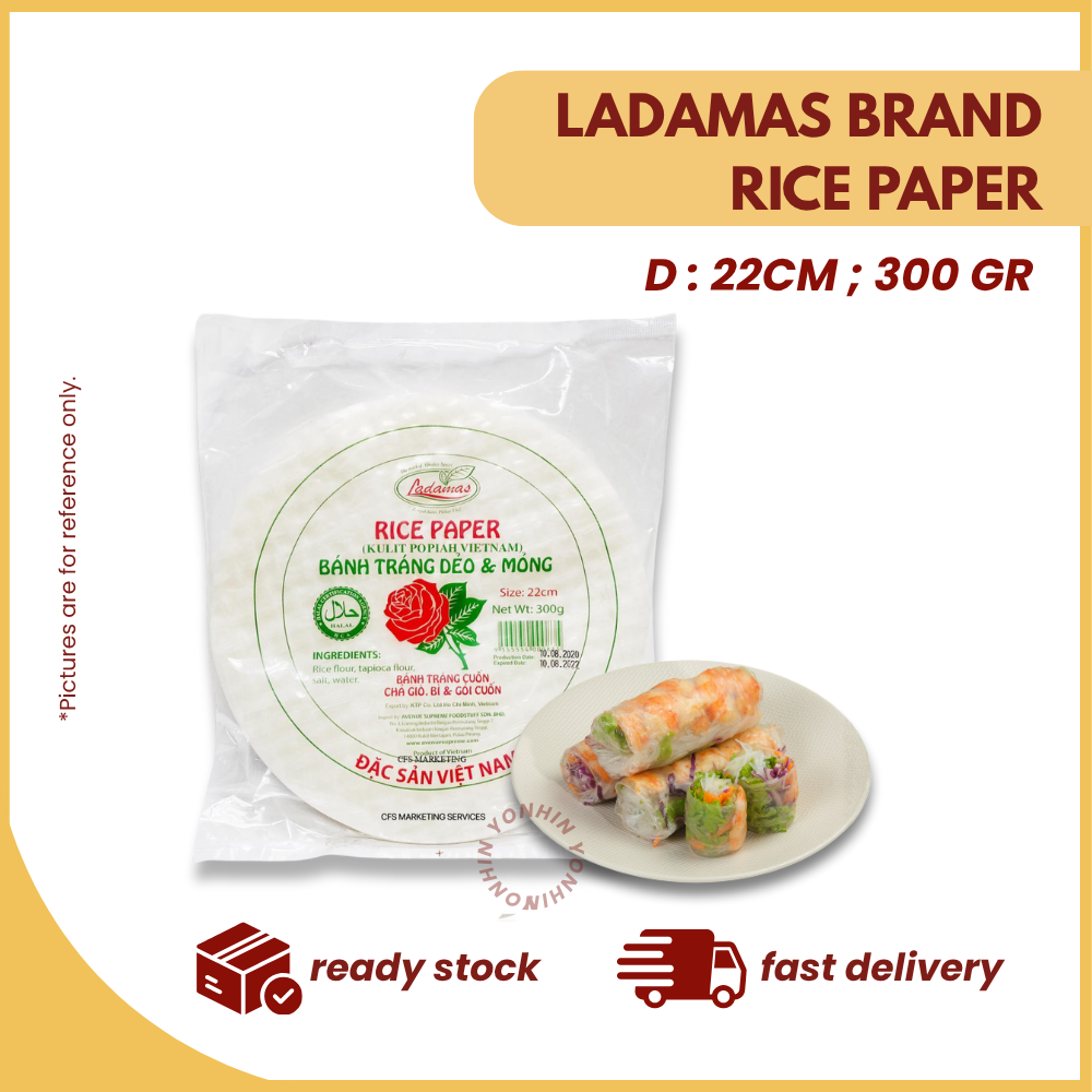 LADAMAS BRAND RICE PAPER 22CM (300GM)-UNIT