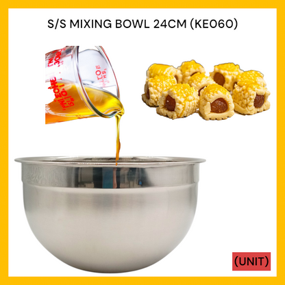 S/S MIXING BOWL 24CM (KE060) PER UNIT