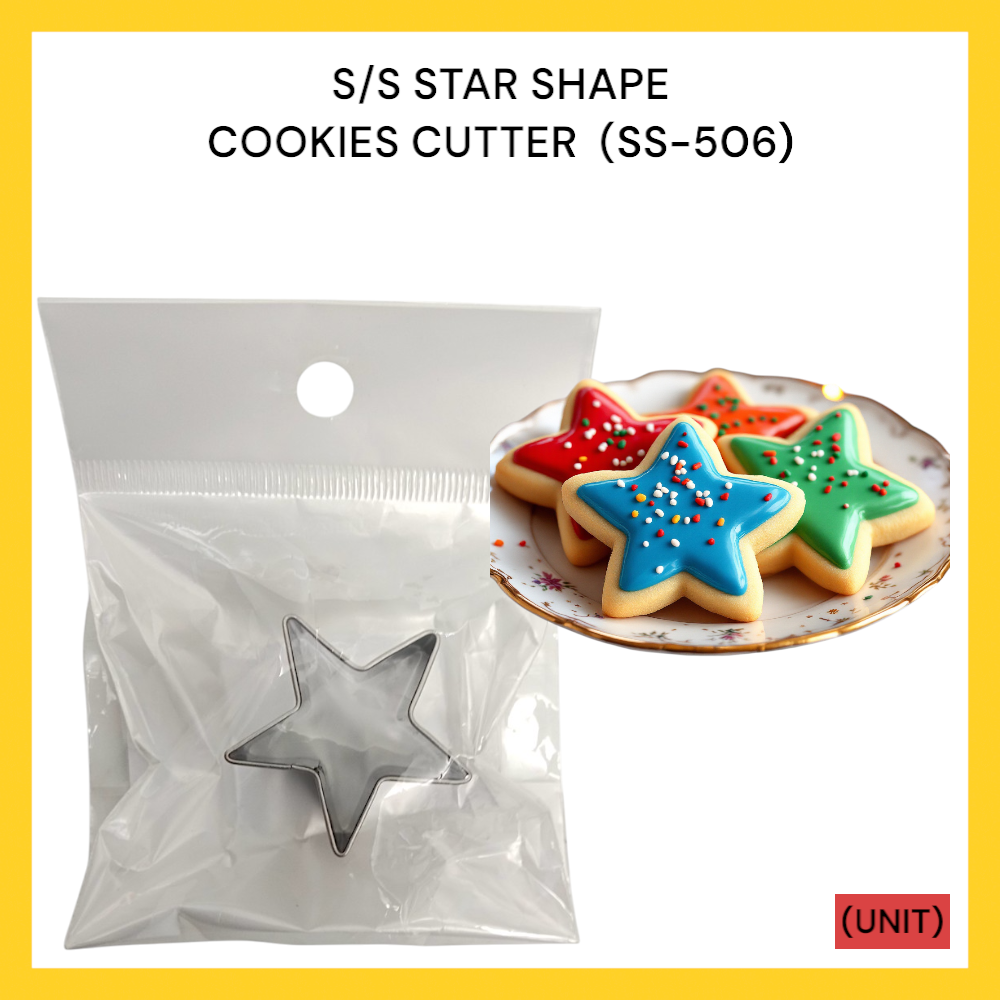S/S STAR SHAPE COOKIES CUTTER (SS-506) PER UNIT