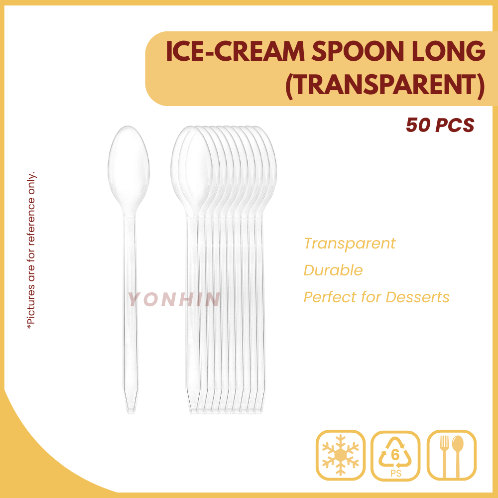 ICE-CREAM SPOON LONG (TRANSPARENT)50's-UNIT