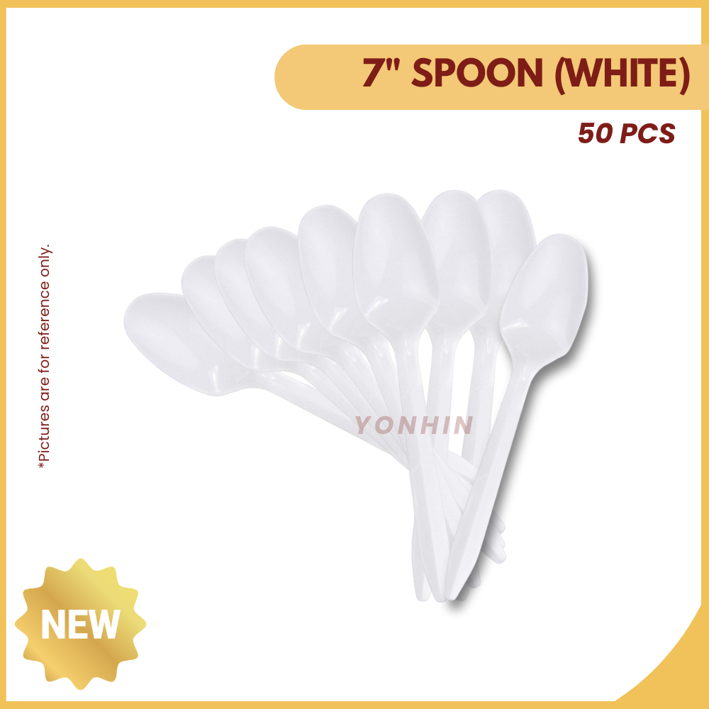 7`` SPOON (WHITE) 50PCS-UNIT