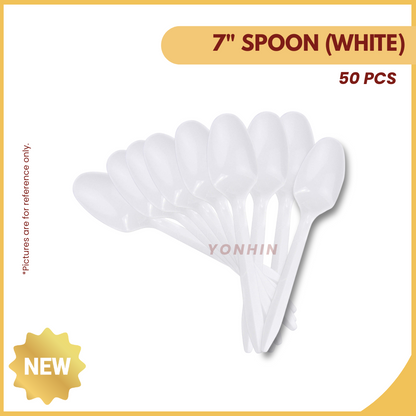 7`` SPOON (WHITE) 50PCS-UNIT