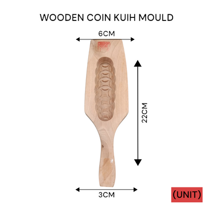 WOODEN COIN KUIH MOULD PER UNIT