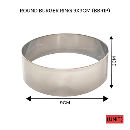 ROUND BURGER RING 9X3CM (BBR1P) PER UNIT
