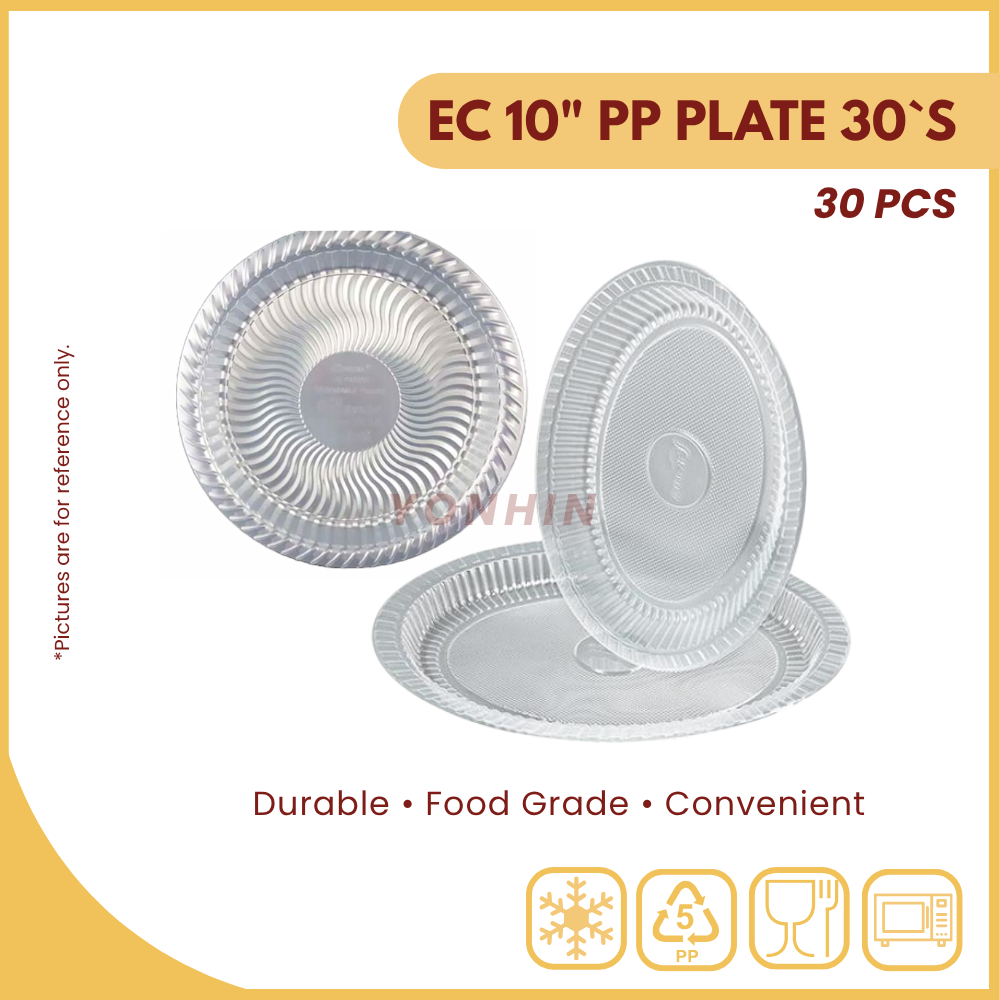 EC 10" PP PLATE 30PCS+/- -PKT