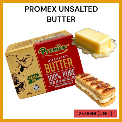 PROMEX UNSALTED BUTTER 250G PER UNIT