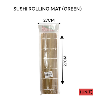 SUSHI ROLLING MAT (GREEN) (27CMX27CM) PER UNIT