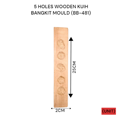 5 HOLES WOODEN KUIH BANGKIT MOULD (BB-481) PER UNIT