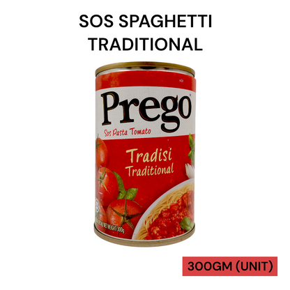 PREGO SOS SPAGHETTI TRADITIONAL 300GM PER UNIT