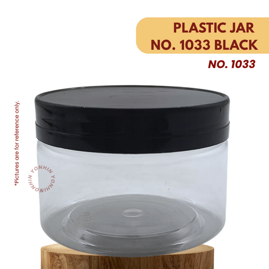 PLASTIC JAR NO.1033  BLACK  -UNIT
