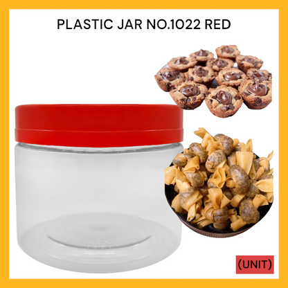 PLASTIC JAR NO.1022 RED PER UNIT