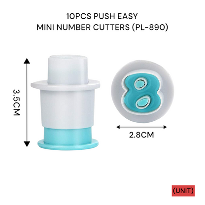 10PCS PUSH EASY MINI NUMBER CUTTERS (PL-890) PER UNIT