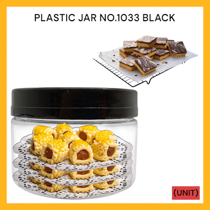 PLASTIC JAR NO.1033  BLACK PER UNIT