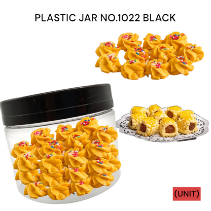 PLASTIC JAR NO.1022 BLACK PER UNIT