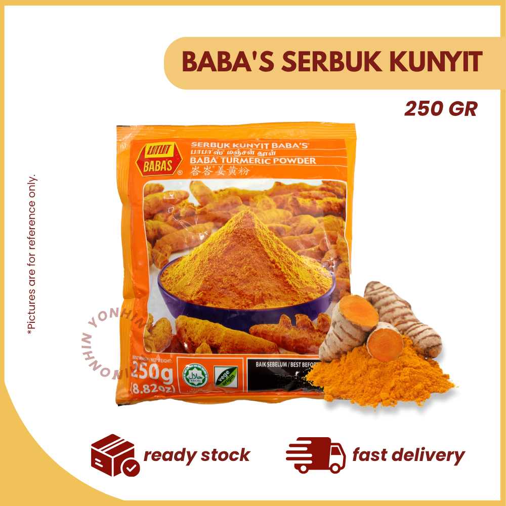 BABA'S SERBUK KUNYIT 250GM-UNIT