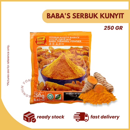 BABA'S SERBUK KUNYIT 250GM-UNIT
