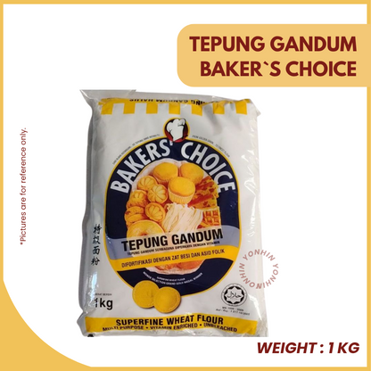 TEPUNG GANDUM BAKER`S CHOICE 1KG-UNIT