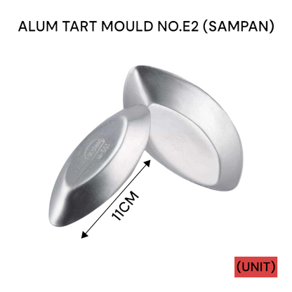 ALUM TART MOULD NO.E2 (SAMPAN) 10PCS PER PKT