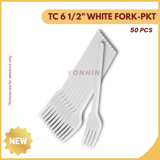 TC 6 1/2" WHITE FORK (+/-50'S )-PKT