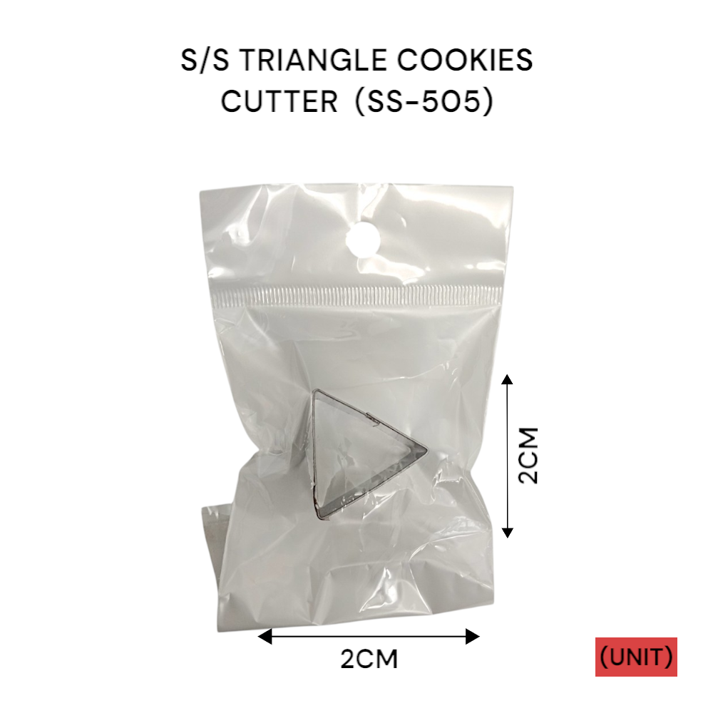 S/S TRIANGLE COOKIES CUTTER NO.SS-505 PER UNIT