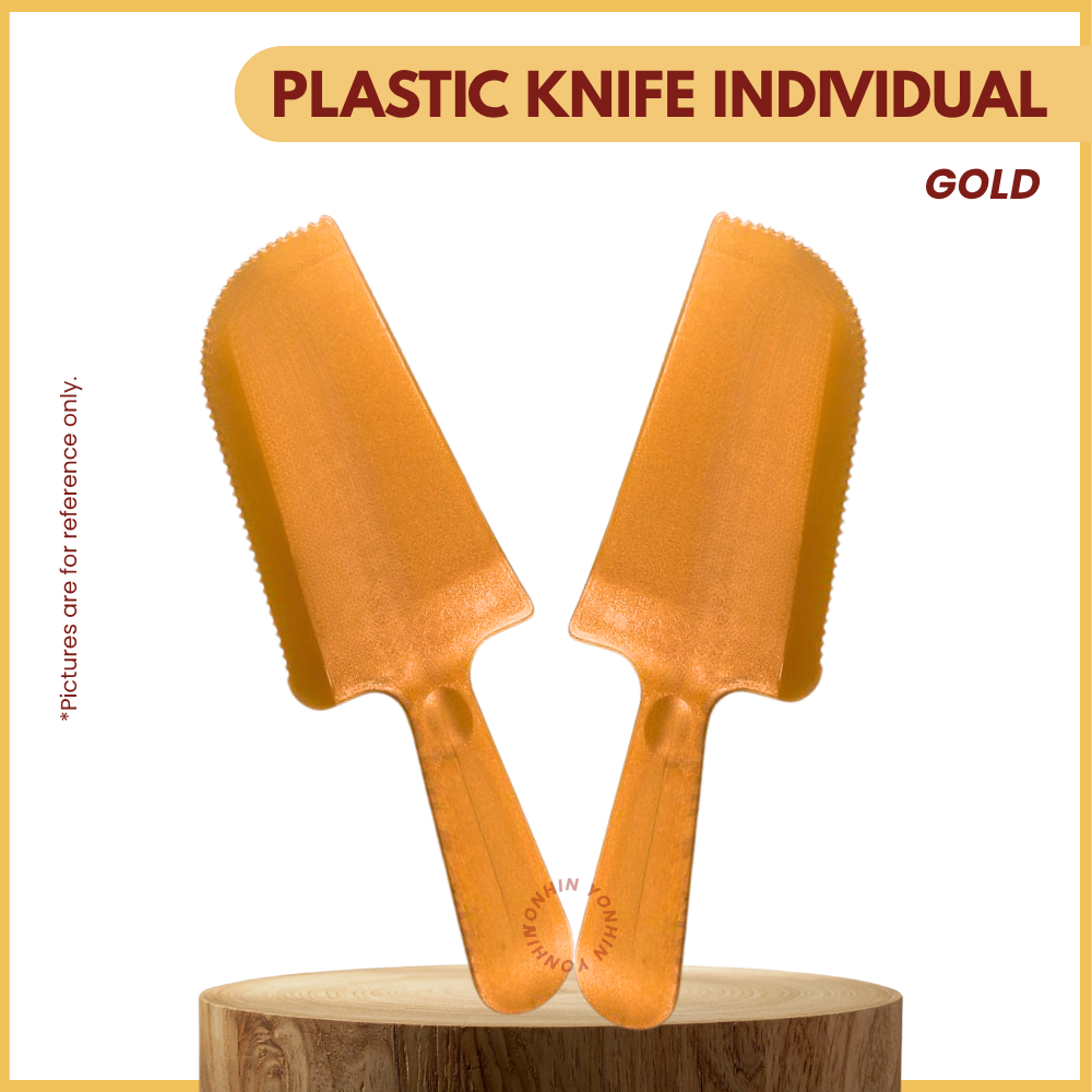@PLASTIC KNIFE INDIVIDUAL-GOLD-UNIT