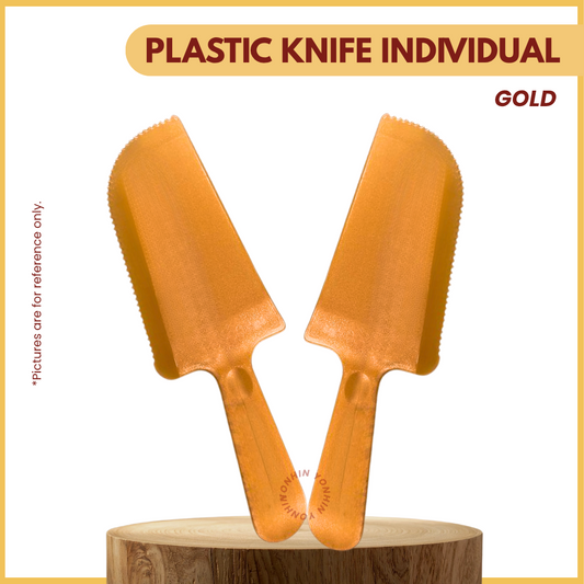 @PLASTIC KNIFE INDIVIDUAL-GOLD-UNIT
